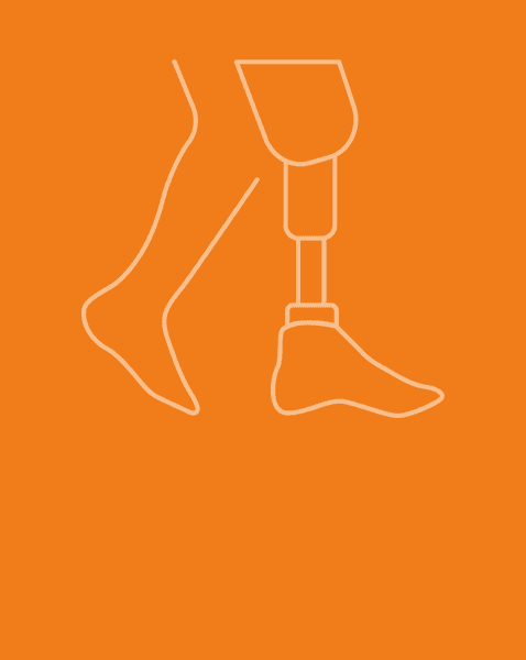 Leg amputation icon