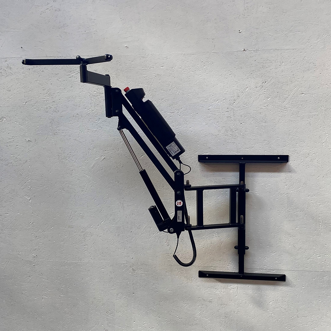 VELA Person lift wall mount adapts your car lift to an indoor person lift.