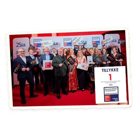 VELA wins Best Workplace in Denmark 2026